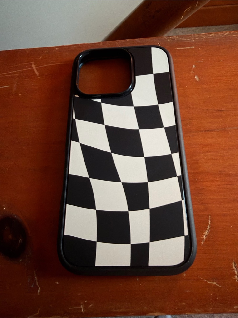 Black & White Checkered Otterbox iPhone 16 Pro Case